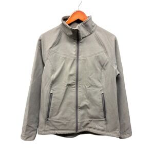 L.L. Bean Softshell Jacket Women's Medium Gray Full Zip Fleece Lined